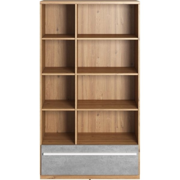 Plano bokhylle - Nash eik/gr