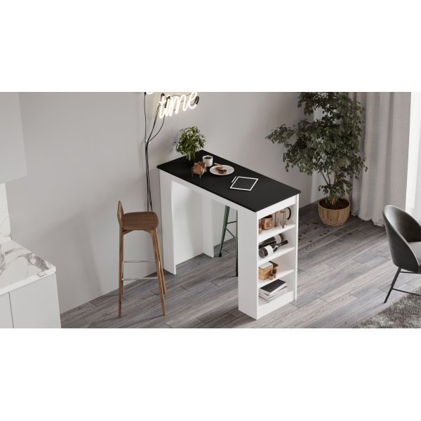 Style barbord - Hvit/svart Style barbord - Hvit/svart