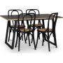 Edge 3.0 spisegruppe 140x90 cm inkludert 4 stk. svarte Samset stoler i byd tre - svart hytrykkslaminat (HPL)