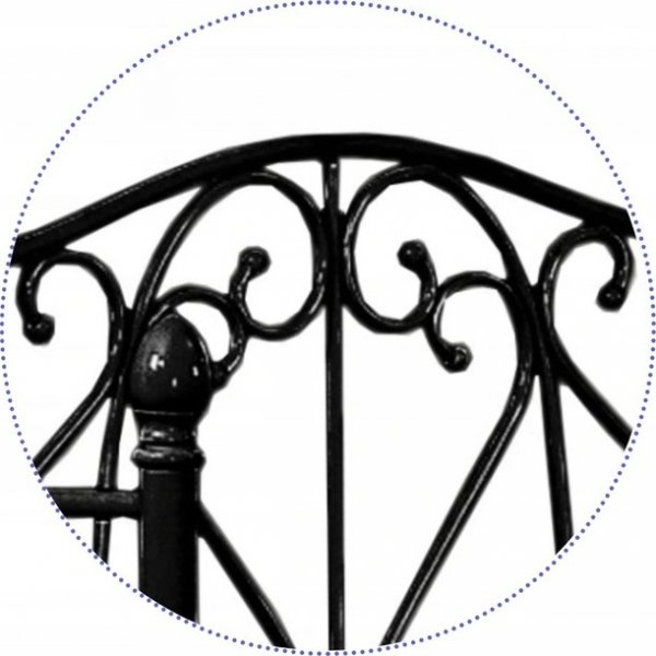 Bahia sort sengeramme 90x200 cm