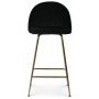 Art Velvet barstol - Svart flyel / Messing