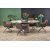 Robinson spisebord 160-200 x 90 cm - Beige marmor/cappuccino/svart