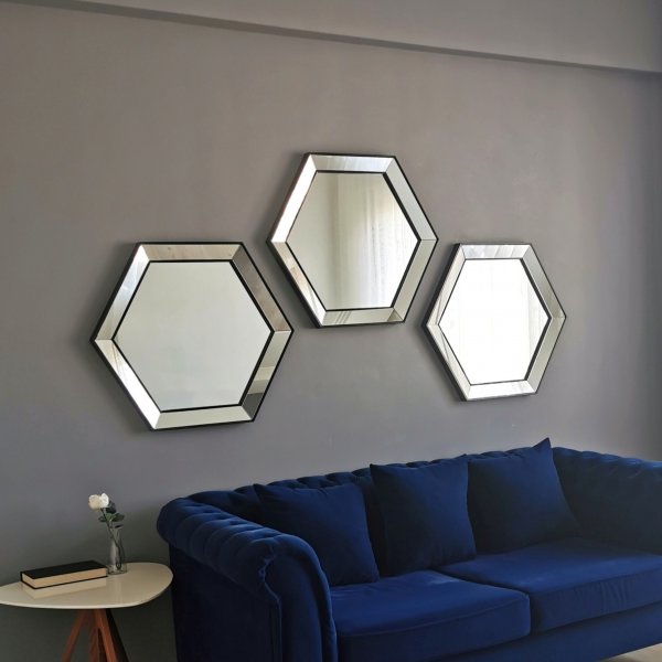 Alcantra speil 70 cm - S�lv