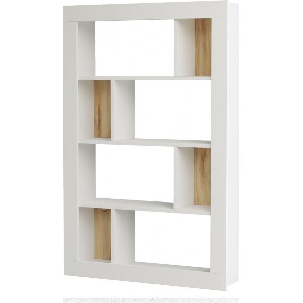 Luvio bokhylle 22 - Eik/hvit