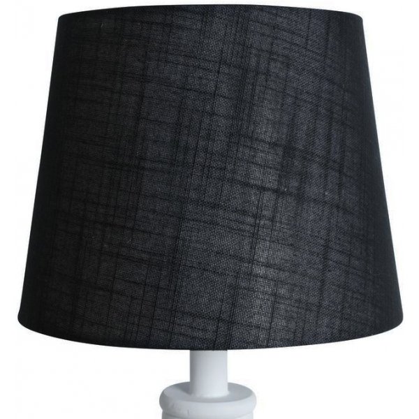Rund lampeskjerm 18x23x18 cm - Svart (grovt linty)