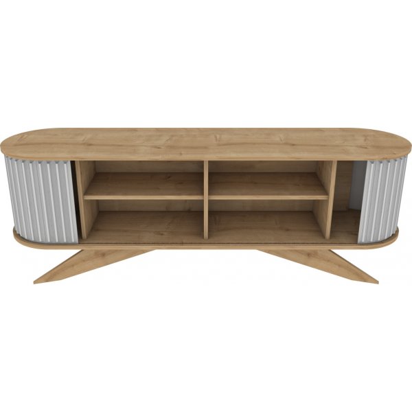 Stormy mediabenk - Safir eik/hvit Stormy mediabenk - Safir eik/hvit