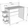Sky skrivebord - Hvit