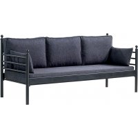 Manyas 3-seters utesofa - Svart/antrasitt Manyas 3-seters utesofa - Svart/antrasitt