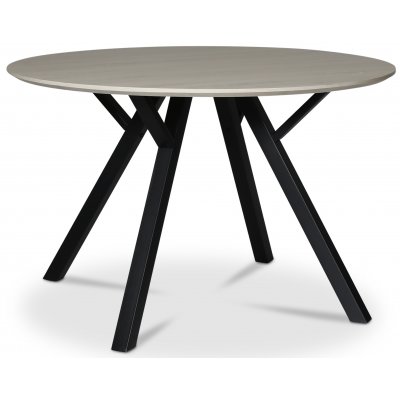 Ankara spisegruppe; rundt spisebord + 4 svarte Alice-stoler + 3.00 x Mbelftter