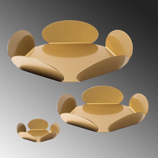 Rhodos dekorativt fat - Gull