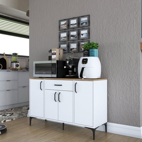 Jericho skjenk 136 - Hvit/valnøtt Jericho skjenk 136 - Hvit/valnøtt