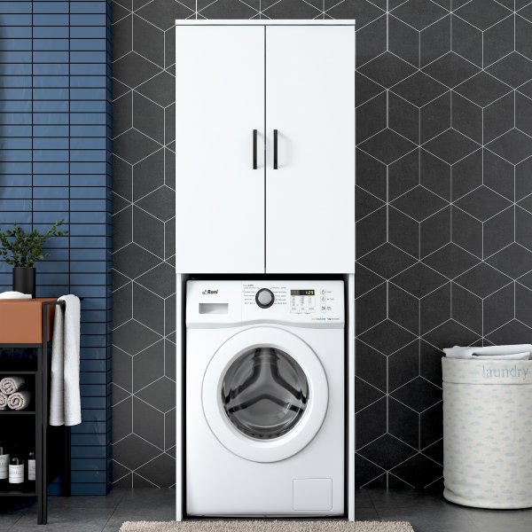 Lang vaskemaskinskap 110 - Hvit Lang vaskemaskinskap 110 - Hvit