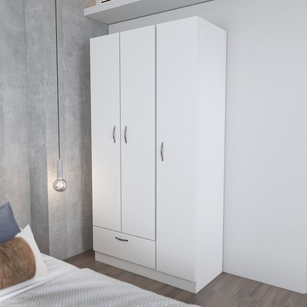 Gabbi hvit garderobe hyde 170 cm og bredde 90 cm