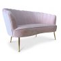 Snckan 2-seter sofa - Rosa flyel / Messing