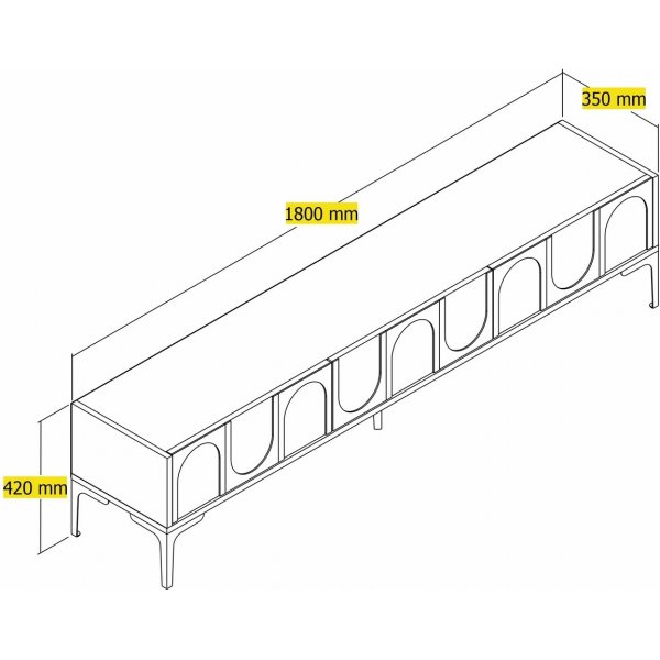 Lyon TV-stativ - Brun/svart Lyon TV-stativ - Brun/svart