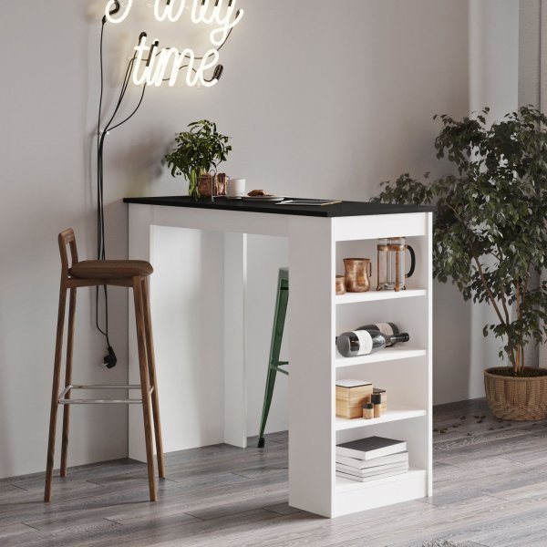 Style barbord - Hvit/svart Style barbord - Hvit/svart