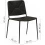 Stiletto spisestol - Svart
