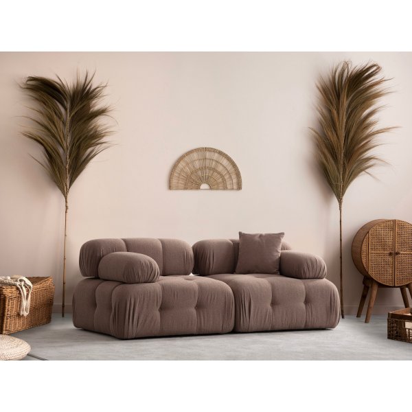 Doblo 2-seters sofa i boucl - Brun Cappuccino