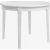 Dalan hvitt rundt spisebord uttrekkbart 95-195 x 95 cm
