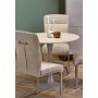Spisebord rundt 90 cm beige travertin