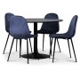 Seat spisegruppe, spisebord med 4 stk Carisma flyelsstoler - Svart/Bl