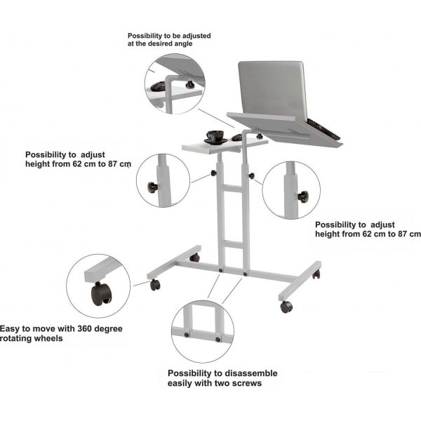 Glen databord - Hvit Glen databord - Hvit