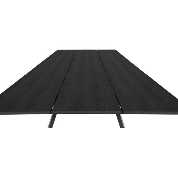 Toronto utendrs spisebord 220 x 100 cm - Sort