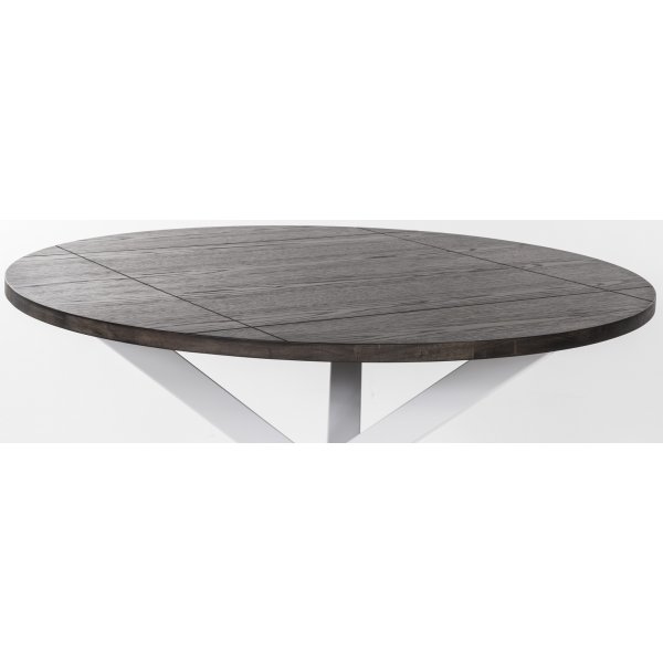 Skagen rundt spisebord - Hvit/brun Skagen rundt spisebord - Hvit/brun