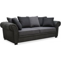 Delux 3-seters sofa med konvoluttputer - Grå/Antrasitt/Vintage Delux 3-seters sofa med konvoluttputer - Grå/Antrasitt/Vintage