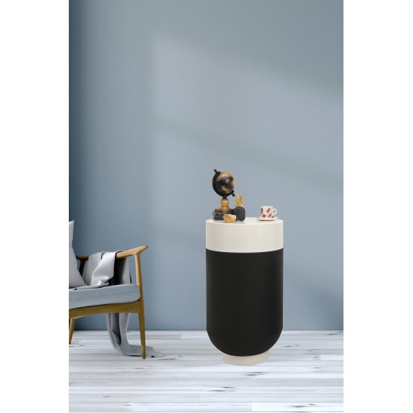 Bud sidebord 70 cm - Sort/hvit Bud sidebord 70 cm - Sort/hvit