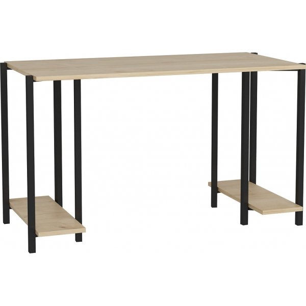 Academy skrivebord 125,2 x 60 cm - Sort/eik Academy skrivebord 125,2 x 60 cm - Sort/eik
