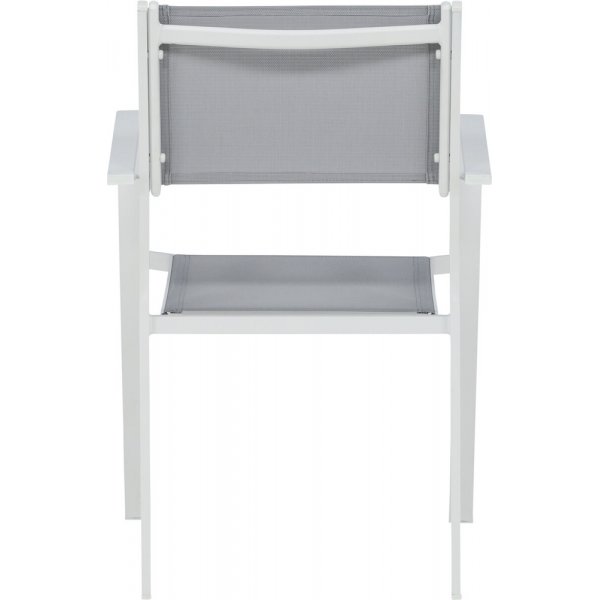 Stabelbar terrassestol hvit/gr� - Copacabana