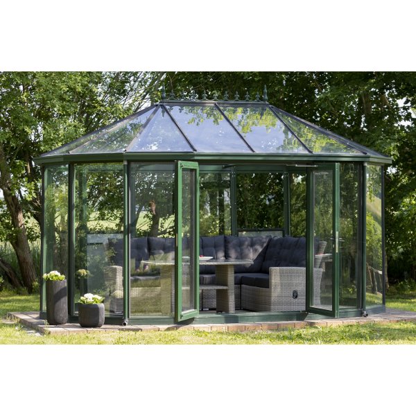 Orlando utemøbelgruppe høy rygg justerbar (2-H-2 + bord) - Grå kunstrotting Orlando utemøbelgruppe høy rygg justerbar (2-H-2 + bord) - Grå kunstrotting