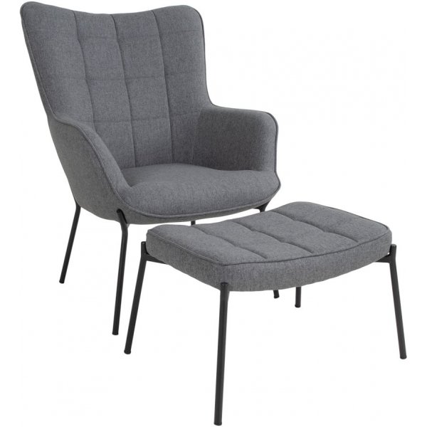 Glasgow lenestol - gr�/svart