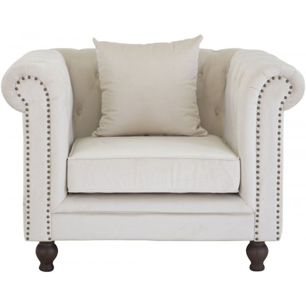 Chesterfield lenestol Churchill - Beige Flyel