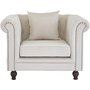 Chesterfield lenestol Churchill - Beige Flyel