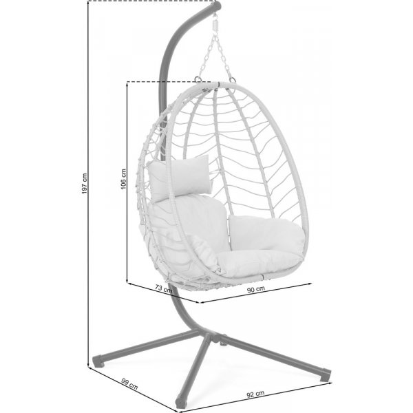 Hengestol Lugo - Svart/beige Hengestol Lugo - Svart/beige