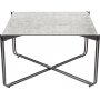Lori Sofabord 75x75 cm - Antikfrgad speilglass + Tekstilrens for mbler