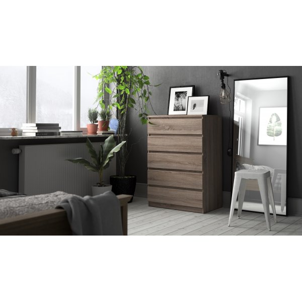 Naia kommode med 5 skuffer - Trffel