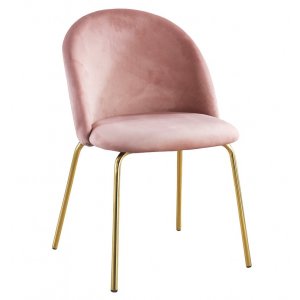 Giovani velvet stol - Rosa/Messing + Tekstilrens for møbler Giovani velvet stol - Rosa/Messing + Tekstilrens for møbler