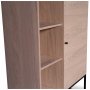 Stilo V.2 highboard - Whitewash / Svart metall