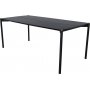 Pelle spisebord 190x90 cm - Svart / Messing
