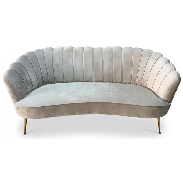 Snckan 3-seter sofa - Grbeige flyel / Messing
