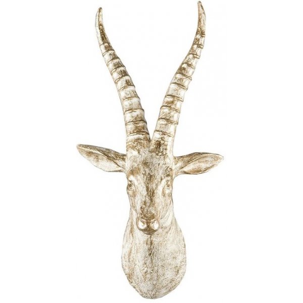 Veggdekorasjon Antilope - Gull/vit Veggdekorasjon Antilope - Gull/vit