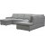 Trn gr U-sofa kabriolet med oppbevaring - vendbar + Flekkfjerner for mbler