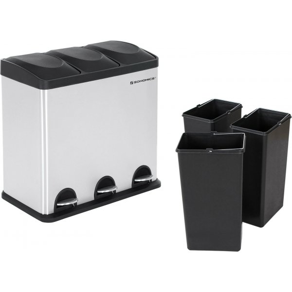 Luan avfallsbeholder 54 l - Sølv/sort Luan avfallsbeholder 54 l - Sølv/sort