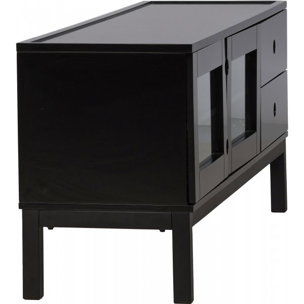 Alcoa mediabenk 150 cm - Sort