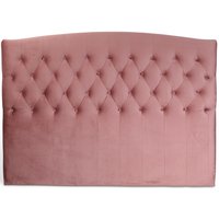 Love senggavle med knapper (Rosa fløyel) - Valgfri bredde Love senggavle med knapper (Rosa fløyel) - Valgfri bredde