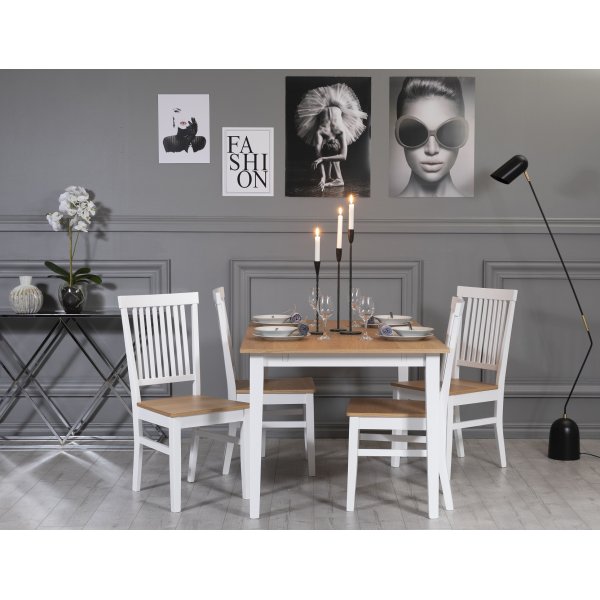 Fårö stol - Hvit/eik Fårö stol - Hvit/eik