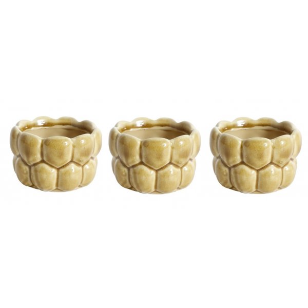 Big Bouble lyslykt 3-pakk - Gul (blank)